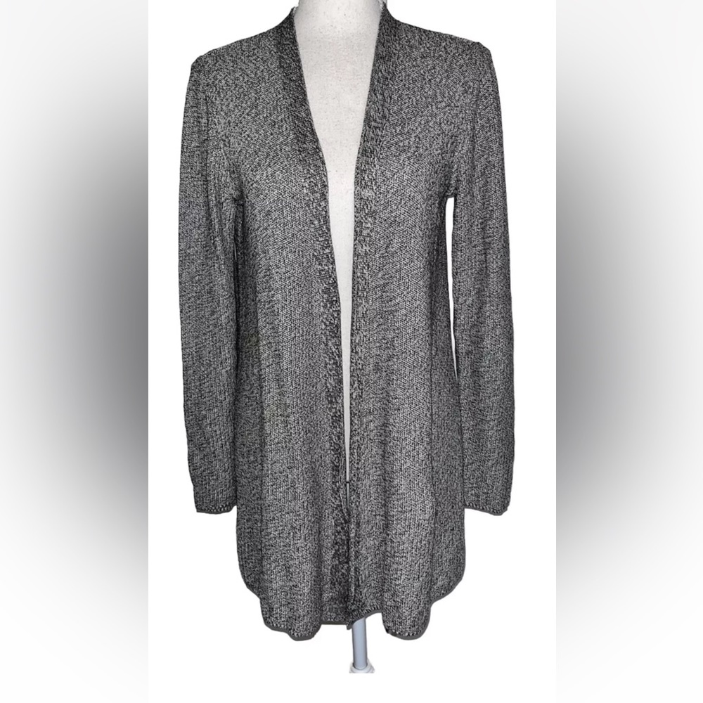 Eileen Fisher Open Front Grey Cardigan Sweater Size Small